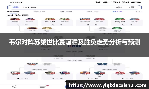 beats365韦尔对阵苏黎世比赛前瞻及胜负走势分析与预测
